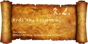 Krátky Lizandra névjegykártya